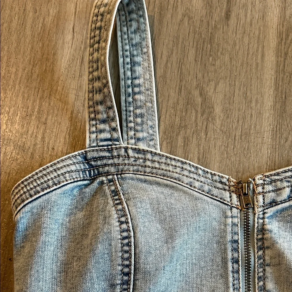 Wild Fable Denim Zip-Front Tank Top - Picture 3 of 7